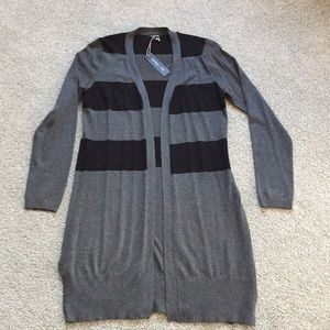 Karissa & Me Black and Gray Cardigan Sweater NWT